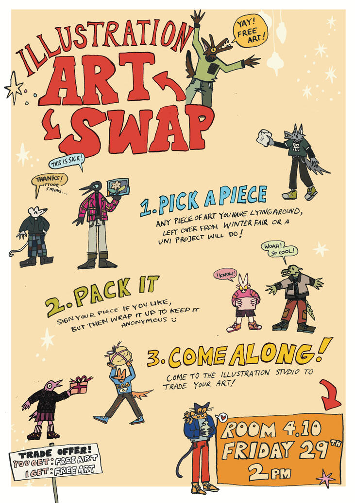 Poster for an Art Swap Event