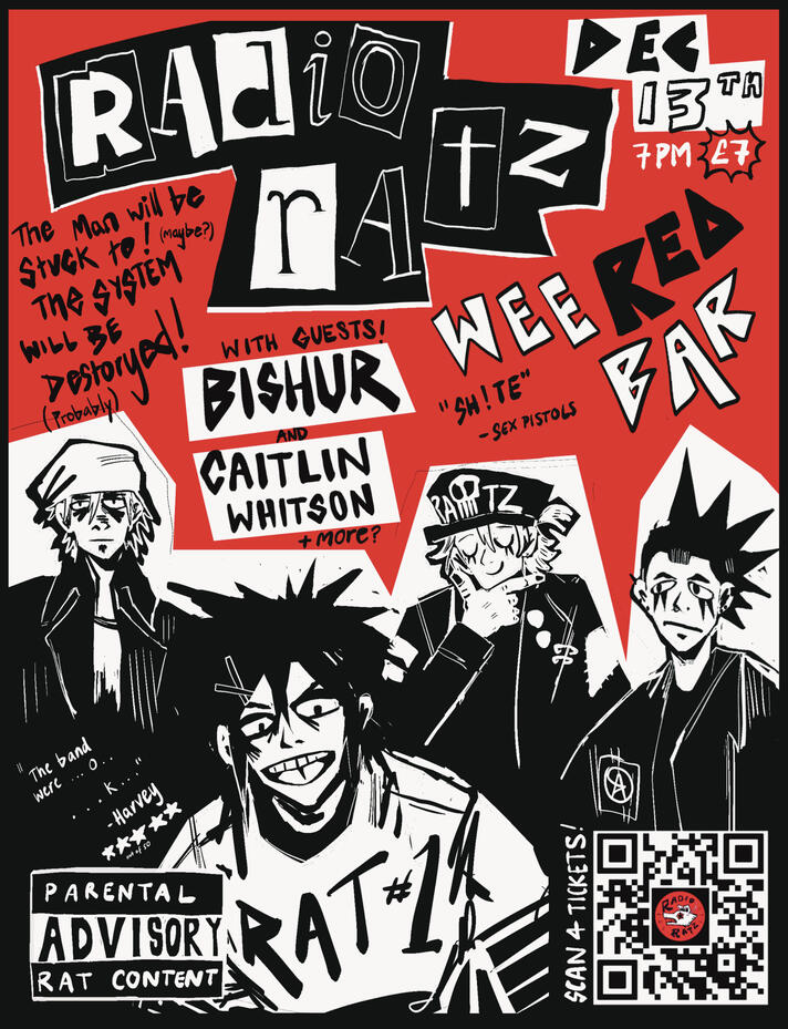 Radio Ratz December 13th Gig Poster