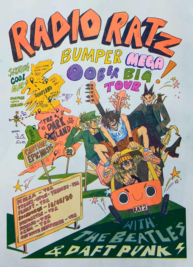 Radio Ratz Failed Tour Poster - 3 Colour Risograph Print